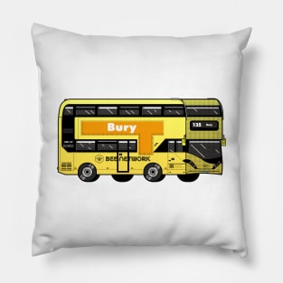 Bury Transport for Greater Manchester (TfGM) Bee Network yellow bus Pillow