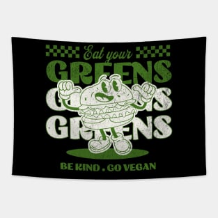 Eat Your Greens, Go Vegan, Vegan Christmas Gifts 2023 Tapestry