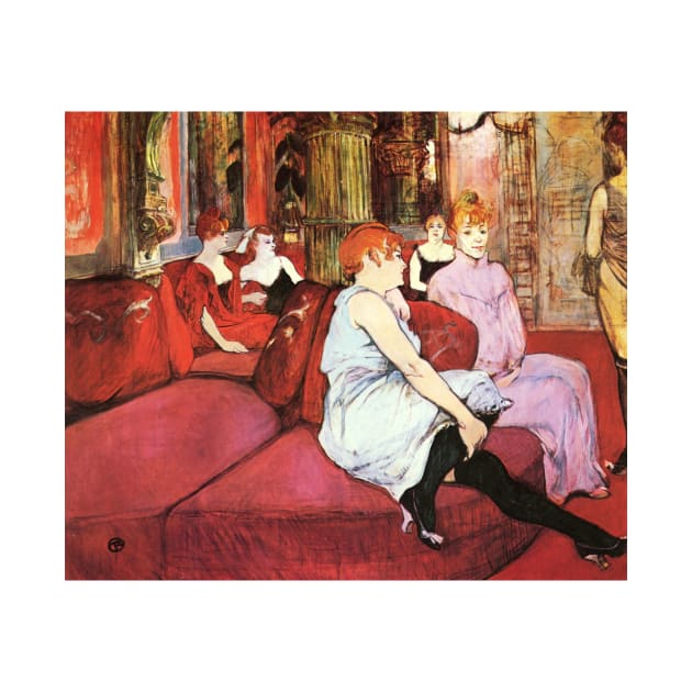 Henri de Toulouse Lautrec- In the Salon of Rue des Moulins by SybaDesign