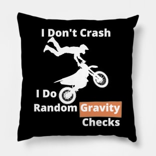 Motocross random gravity checks Pillow