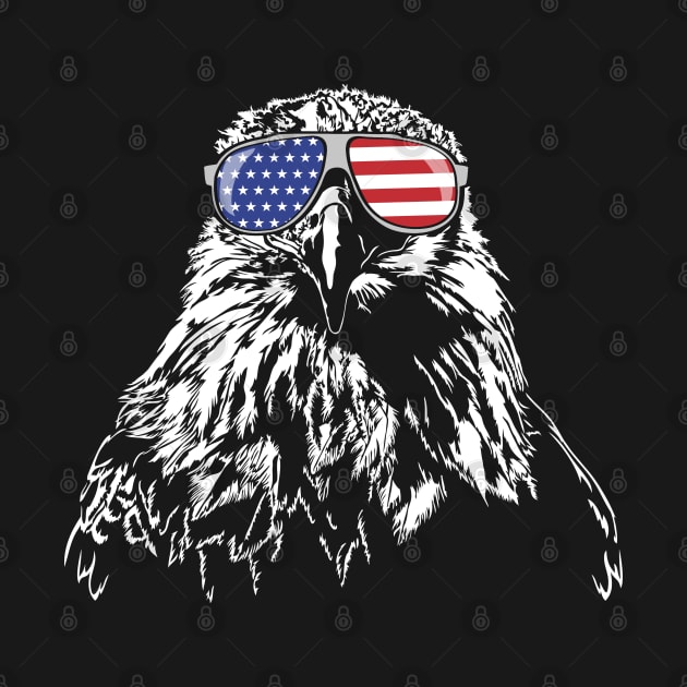 Proud Patriotic Bald Eagle by wilsigns