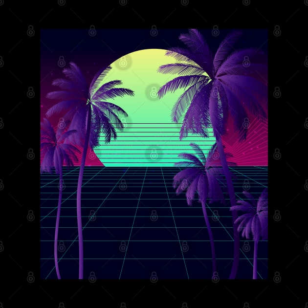 Cybersynth Sunset Vaporwave by edmproject