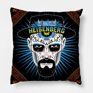 Heisenberg Sugar Skull with Border Pillow