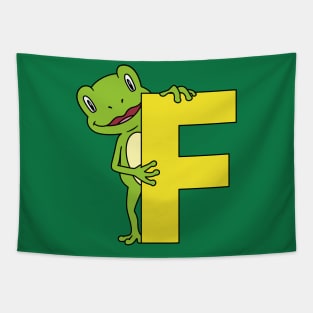 Letter F with Frog Tapestry