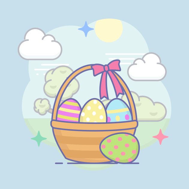 Easter basket in spring by derE