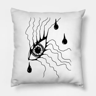 Tear Drops Miniature Aussie Tangle with transparent background Pillow