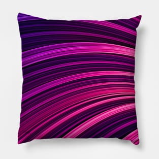 Hot Pink & Purple Burst Wave Colorful Abstract Stripes Pillow