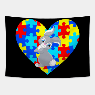 Autism Day rabbit Tapestry