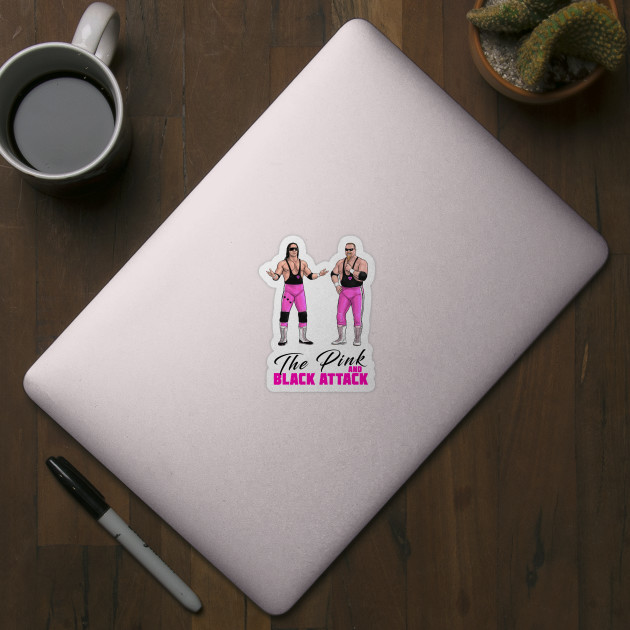 The Pink and Black Attack 1989 - Bret Hart Hitman - Sticker