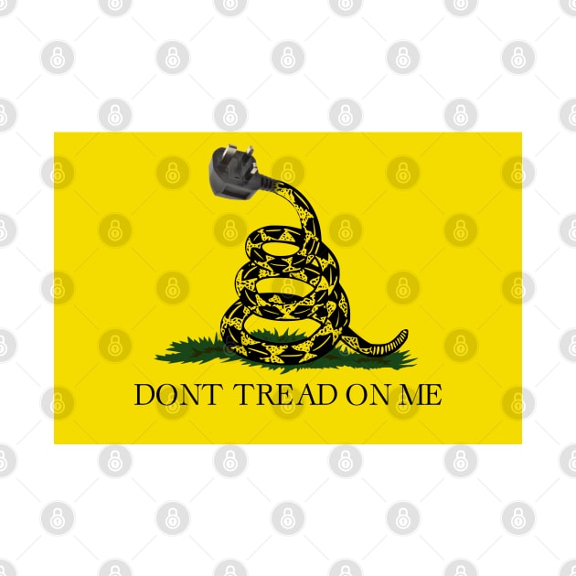 Don't Tread On Me UK Plug by mwcannon