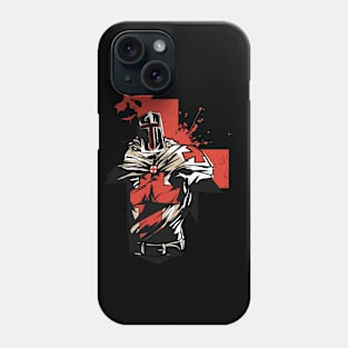 Christian templar knight Gift, Brave Rosary Crusader Warrior Phone Case