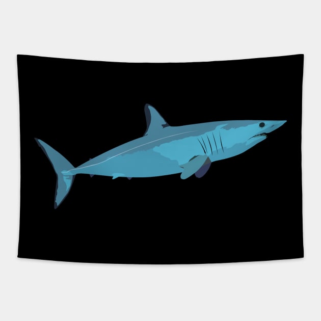 Shortfin Mako Shark Tapestry by NorseTech