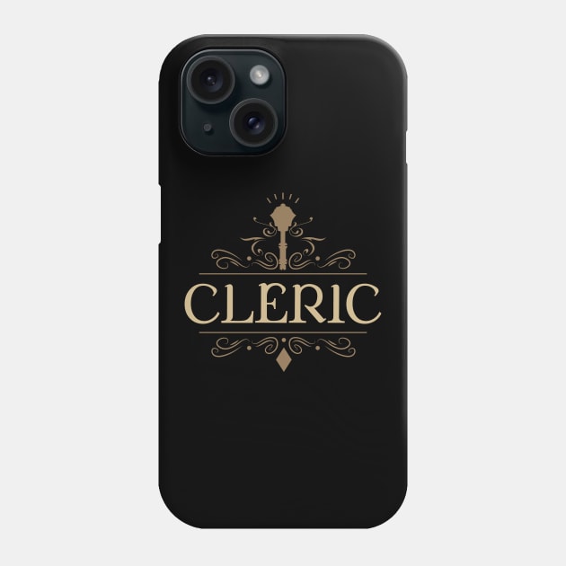 Cleric Character Class Tabletop RPG Phone Case by dungeonarsenal