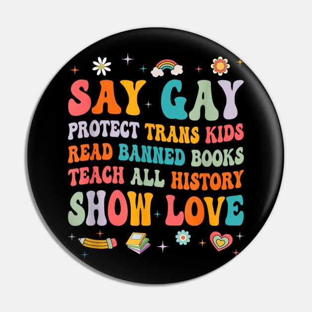 Protect Trans Kids Show Ur Love LGBT Gift Pin by FêriStore'