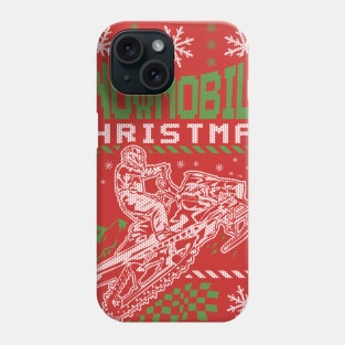 Snowmobile Christmas Riding Phone Case