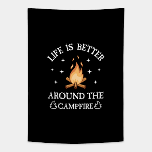 Life Is Better Around The Campfire Tapestry