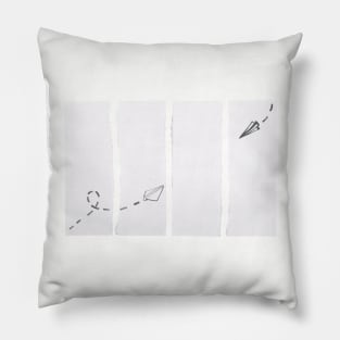 Paper Aeroplanes Sketch Pillow