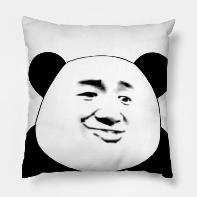 Crazy Panda Emoji Pillow by SYnergization