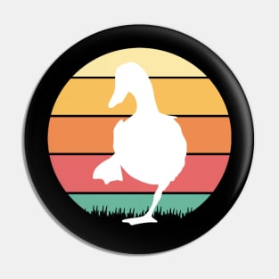 Retro Vintage Sunset Duck Pin