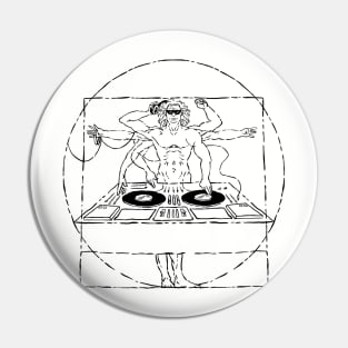 Vitruvian man DJ Pin