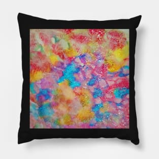 Vibrant Sparkle Abstract Pillow