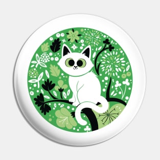 Aromantic Pride Cat Pin