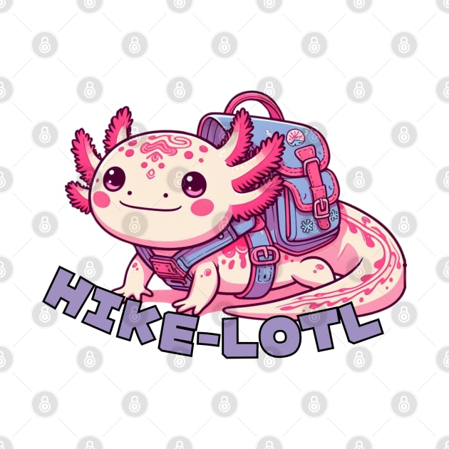 Hiking axolotl by Japanese Fever