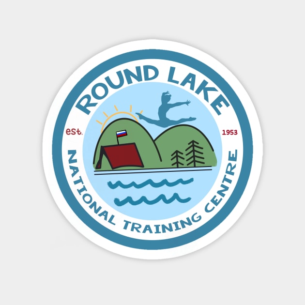 Round Lake - Russian Training Centre Magnet by jordynslefteyebrow