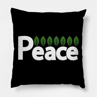 Peace bringing peace text design Pillow