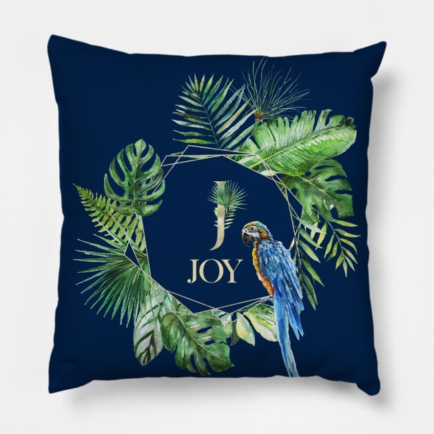 Tropic Wreath Joy Pillow by susannefloe