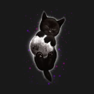 CAT HUGGING THE MOON T-Shirt