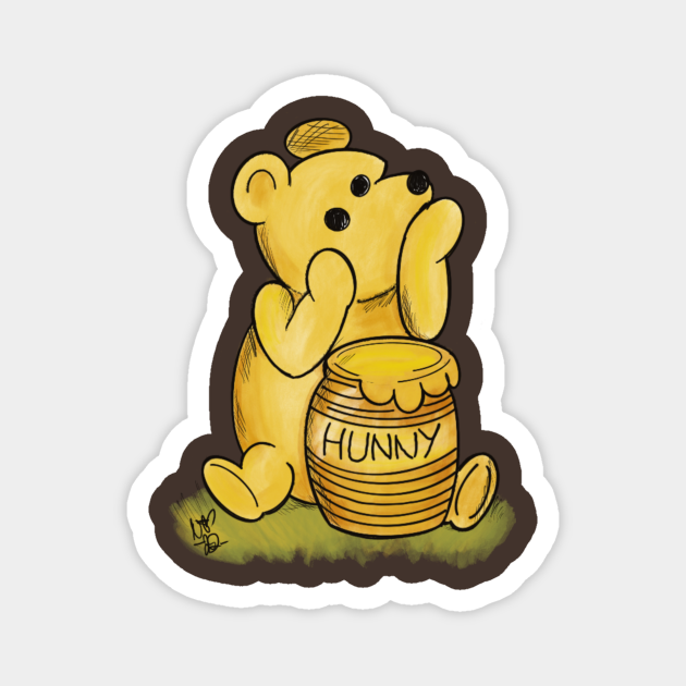 Winnie the Pooh and the Hunny Jar - Winnie The Pooh - Magnet | TeePublic