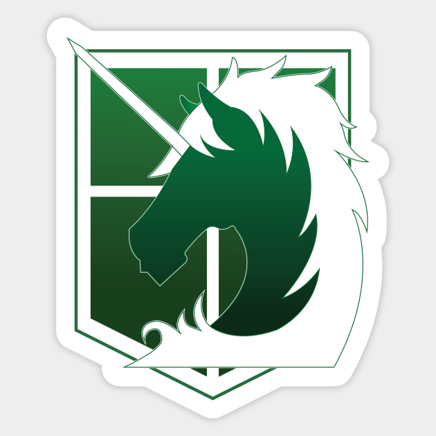 Attack On Titan Military Police Logo Attack On Titan Sticker Teepublic