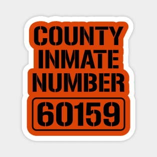 Count Inmate 60159 Lazy Costume Magnet