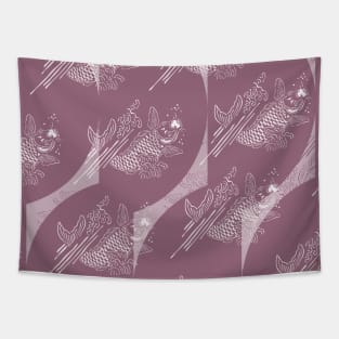 Koi Fish Pond Tapestry