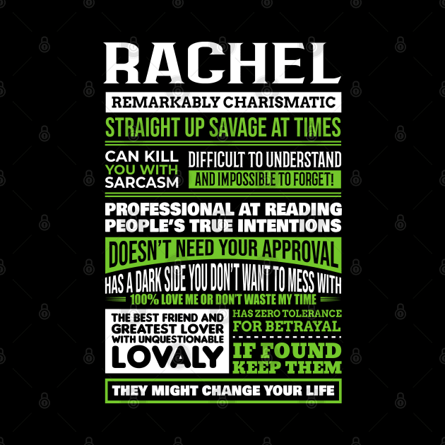 Rachel by Ban Guns Not Books- Typography fullcolor