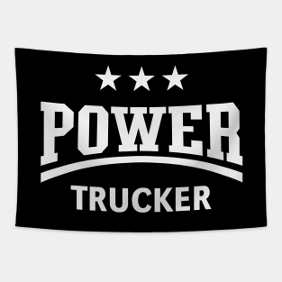 Power Trucker (Truck Driver / Truckman / White) Tapestry