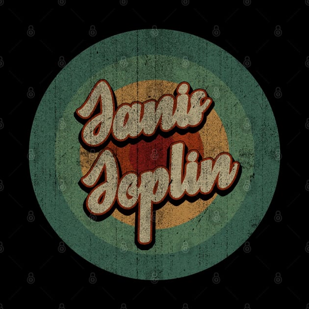 Circle Retro Vintage Janis Joplin by Jokowow