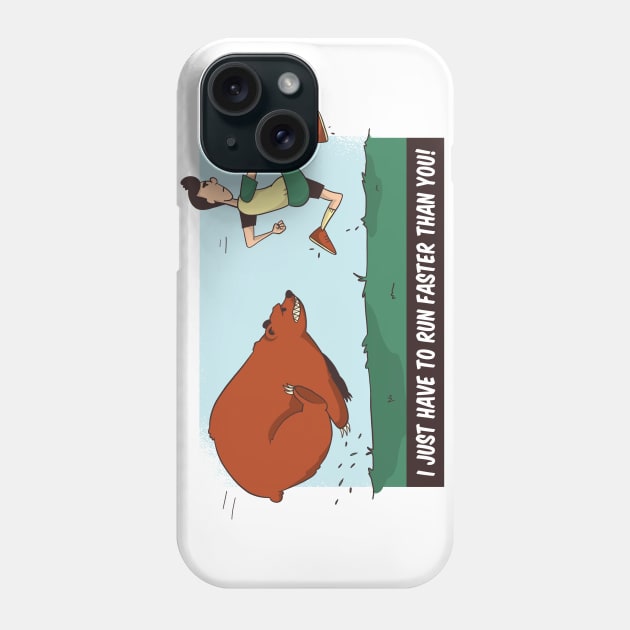 Chasing Bear Running Phone Case by madeinchorley