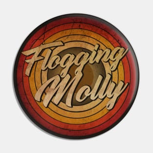 arjunthemaniac,circle retro faded Flogging Molly Pin