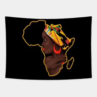 Africa Queen Mother Africa Melanin Kente Pattern Tapestry