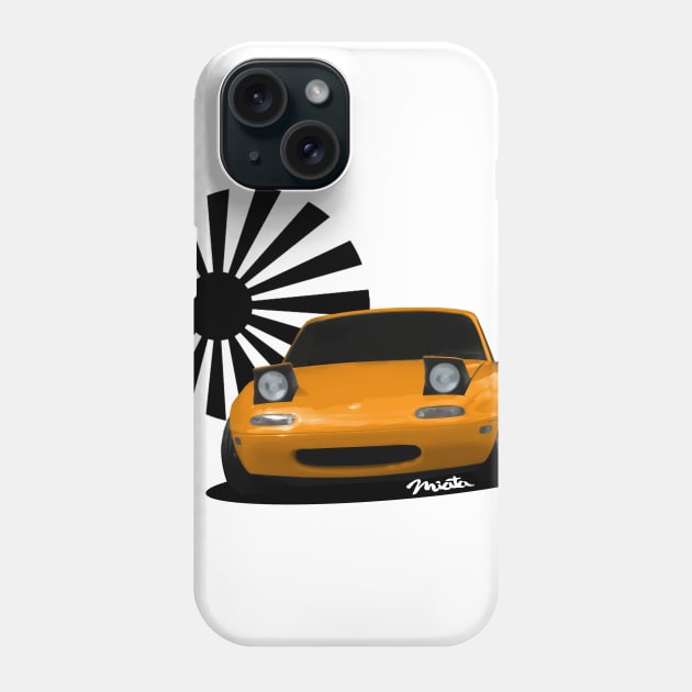 Miata MX-5 NA Orange Phone Case by Woreth