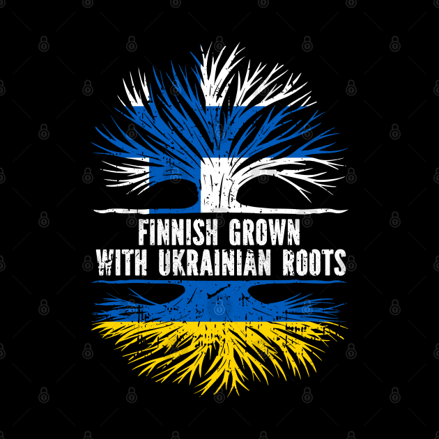 Finnish Grown with Ukrainian Roots Flag by silvercoin