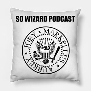 Punk Rock Podcast (black letters) Pillow