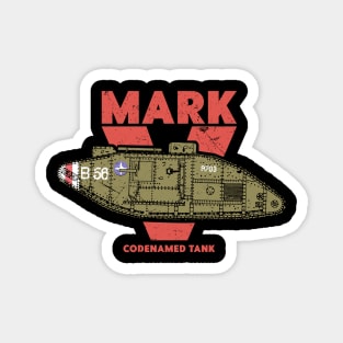 MARK V LANDSHIP - WW1 Tank Magnet