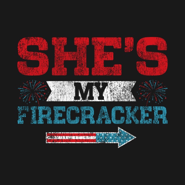 4th Of July Shirt She's My Firecrackers by American Woman