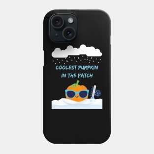 Coolest pumpkin in the patch funny cute pumpkin in snow Phone Case