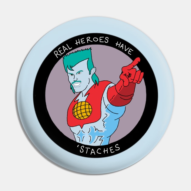 Movember Captain Planet Pin by DxA2017