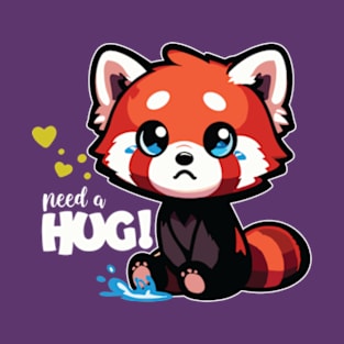 Kawaii Red Panda Need A Hug T-Shirt