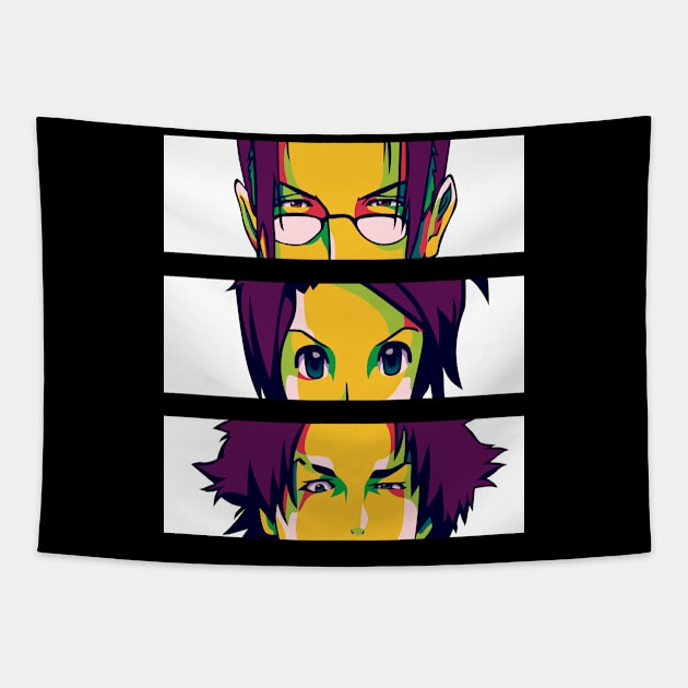 Samurai Team Tapestry by ipxi7_